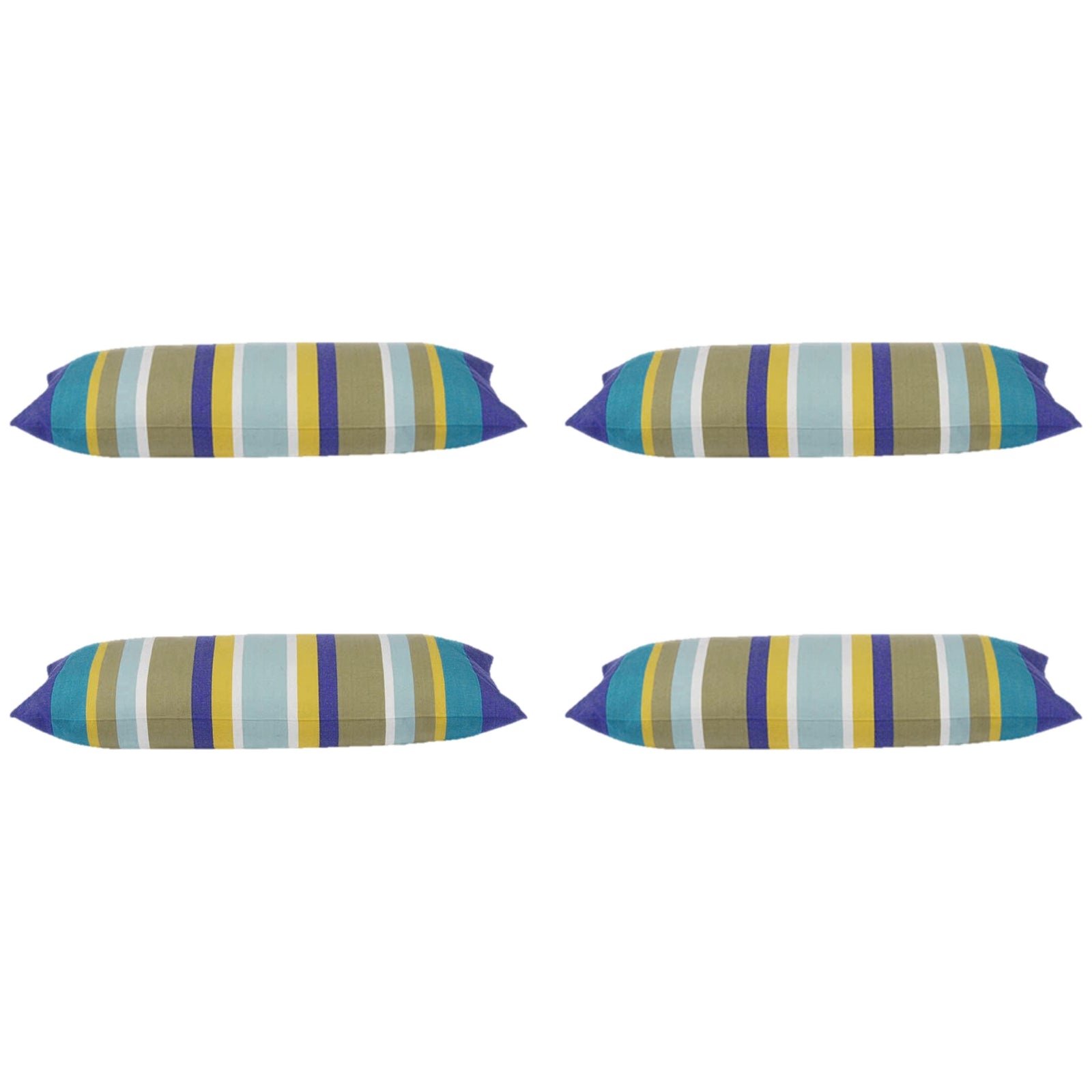 Pack of 4 Corban Royal  Rectangle 35x70cm Striped Multicoloured Cushion Cover