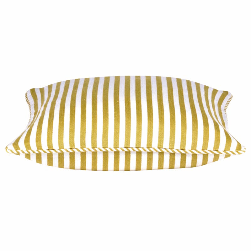 Dandi Mustard Yellow &amp; White Striped Cushion Cover 40x40cm