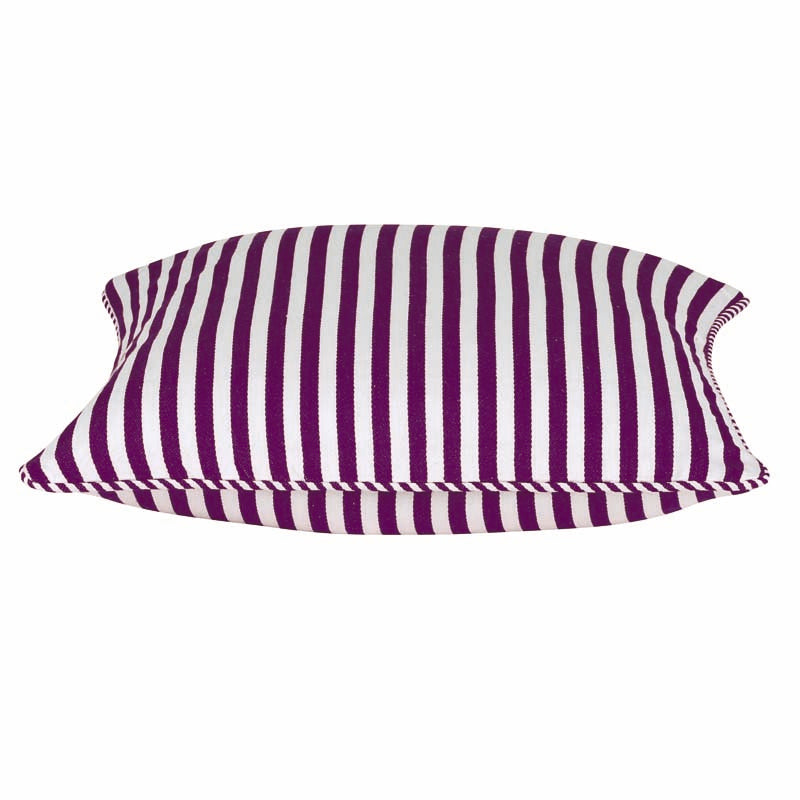 Dandi Fuchsia Plum Purple &amp; White Striped Cushion Cover 40x40cm