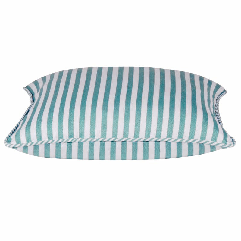 Dandi Pale Aqua Blue / Green &amp; White Striped Cushion Cover 40x40cm