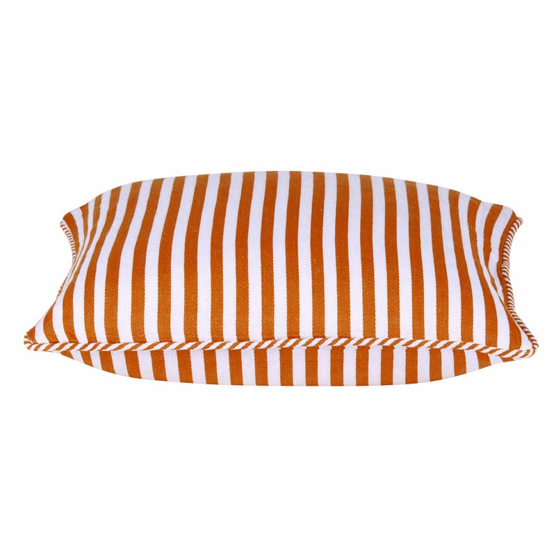 Dandi Orange &amp; White Striped Nautical Cushion Cover 40x40cm