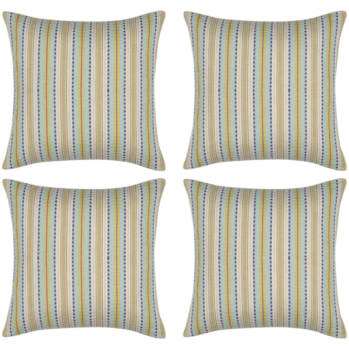 Pack of 4 Finn Yellow Multicoloured Retro Cushion Cover