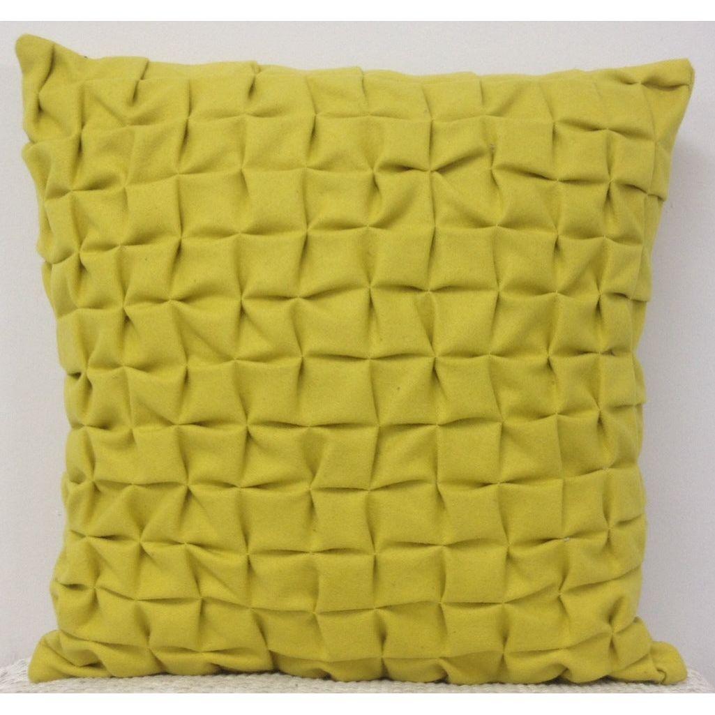 Flux Mustard Yellow 3D Textured Cushion Cover