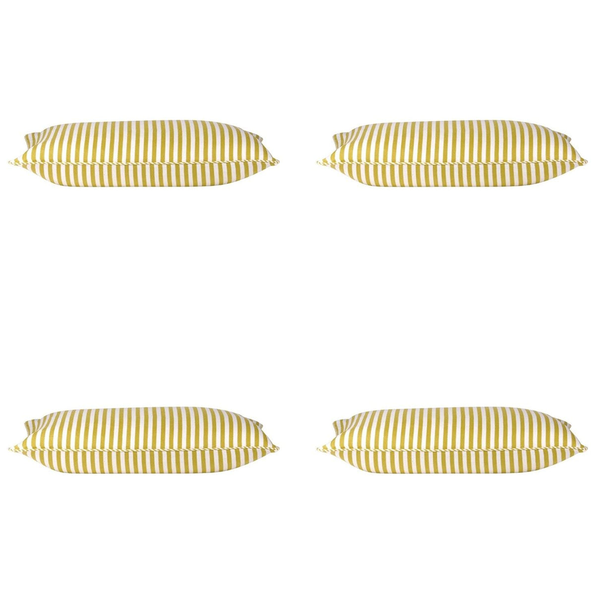 Pack of 4 Dandi Mustard Yellow &amp; White Rectangle Cushion Covers
