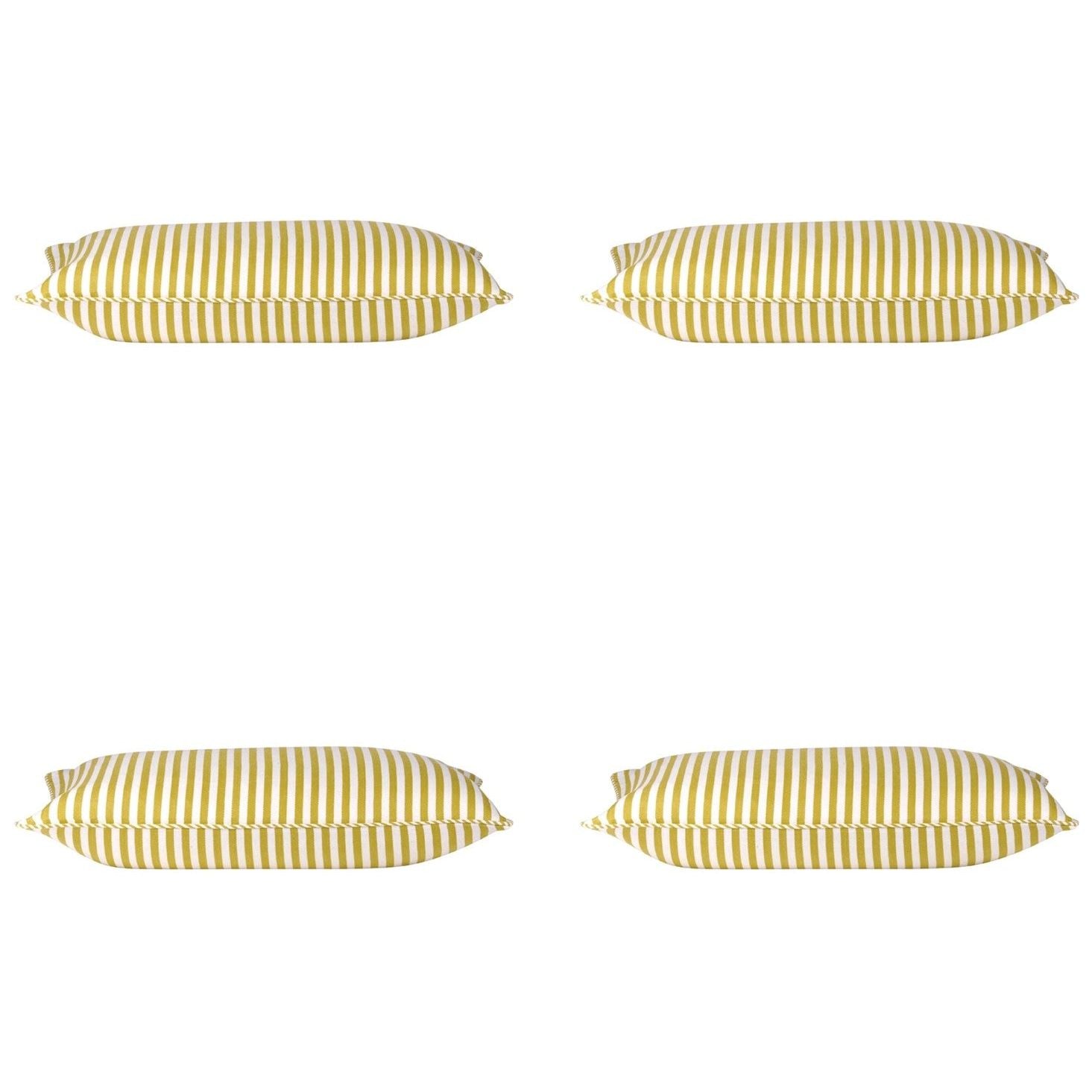 Pack of 4 Dandi Mustard Yellow & White Rectangle Cushion Covers