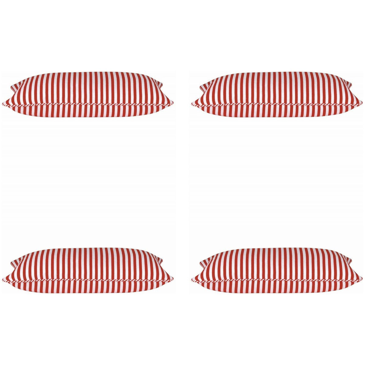 Pack of 4 Dandi Red &amp; White Rectangle Cushion Covers