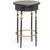 Wooden Round Gold Black Side Table with Finial Legs