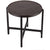 Small Round Iron Black Side Table with Copper Finish Top