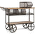 Retro Wooden Kitchen Island Trolley on Wheels with Storage Drawers