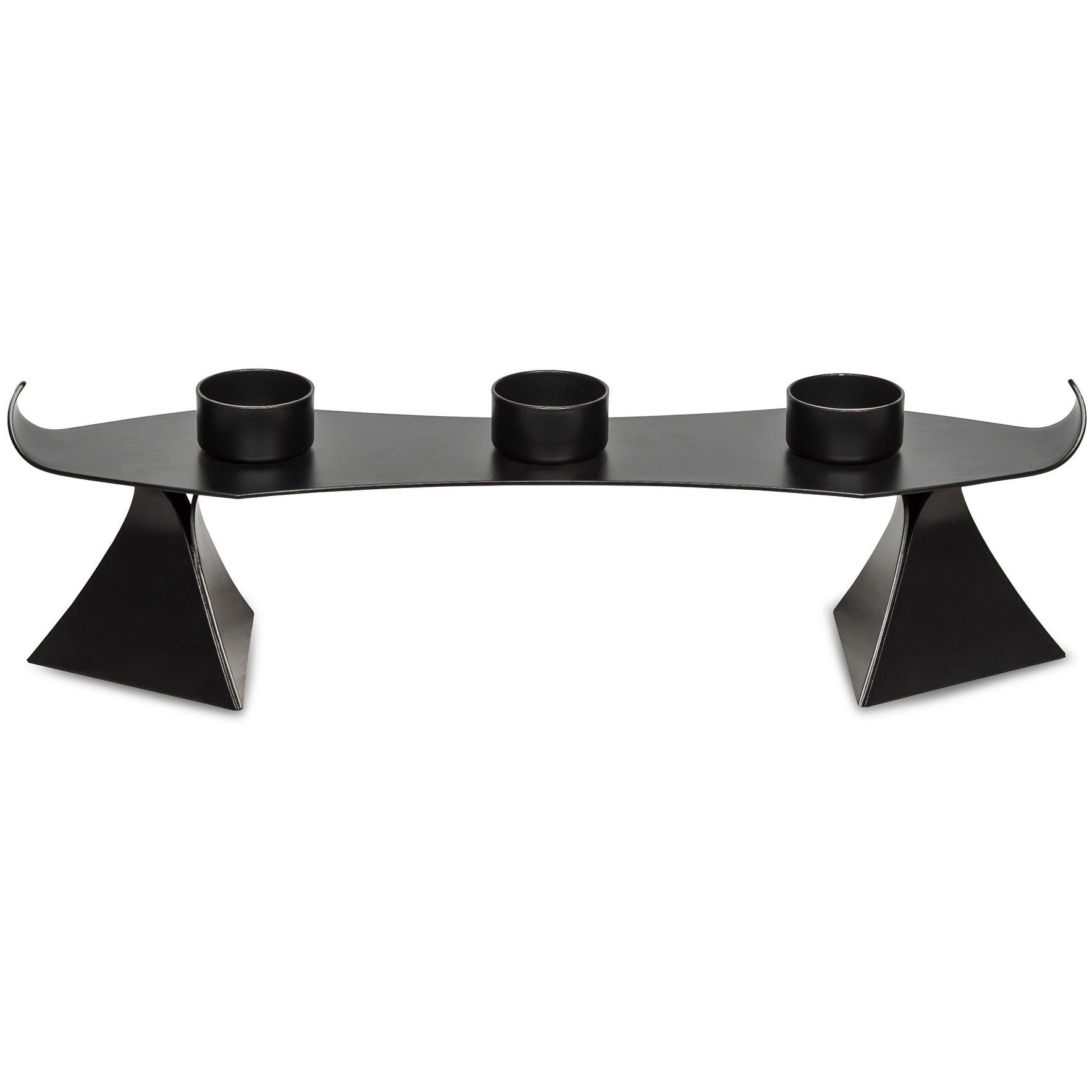 Black Metal Harbour Style Tea Light Candle Holder Stand