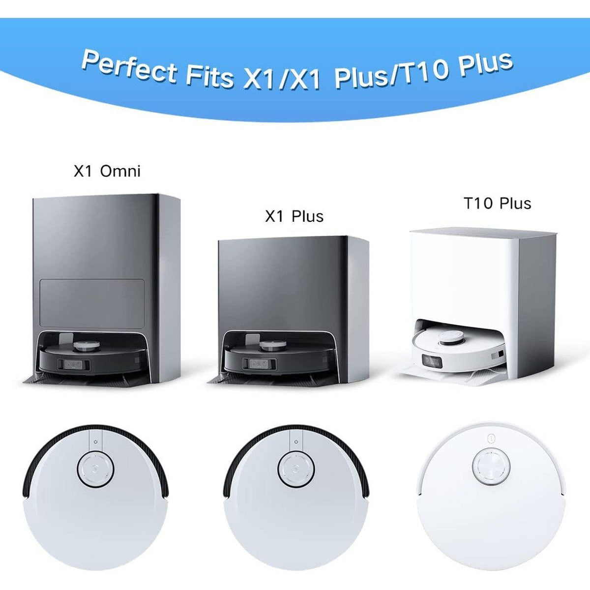 6 X Auto Empty Station Dust Bags For Ecovacs Deebot X1 Omni Series Robots