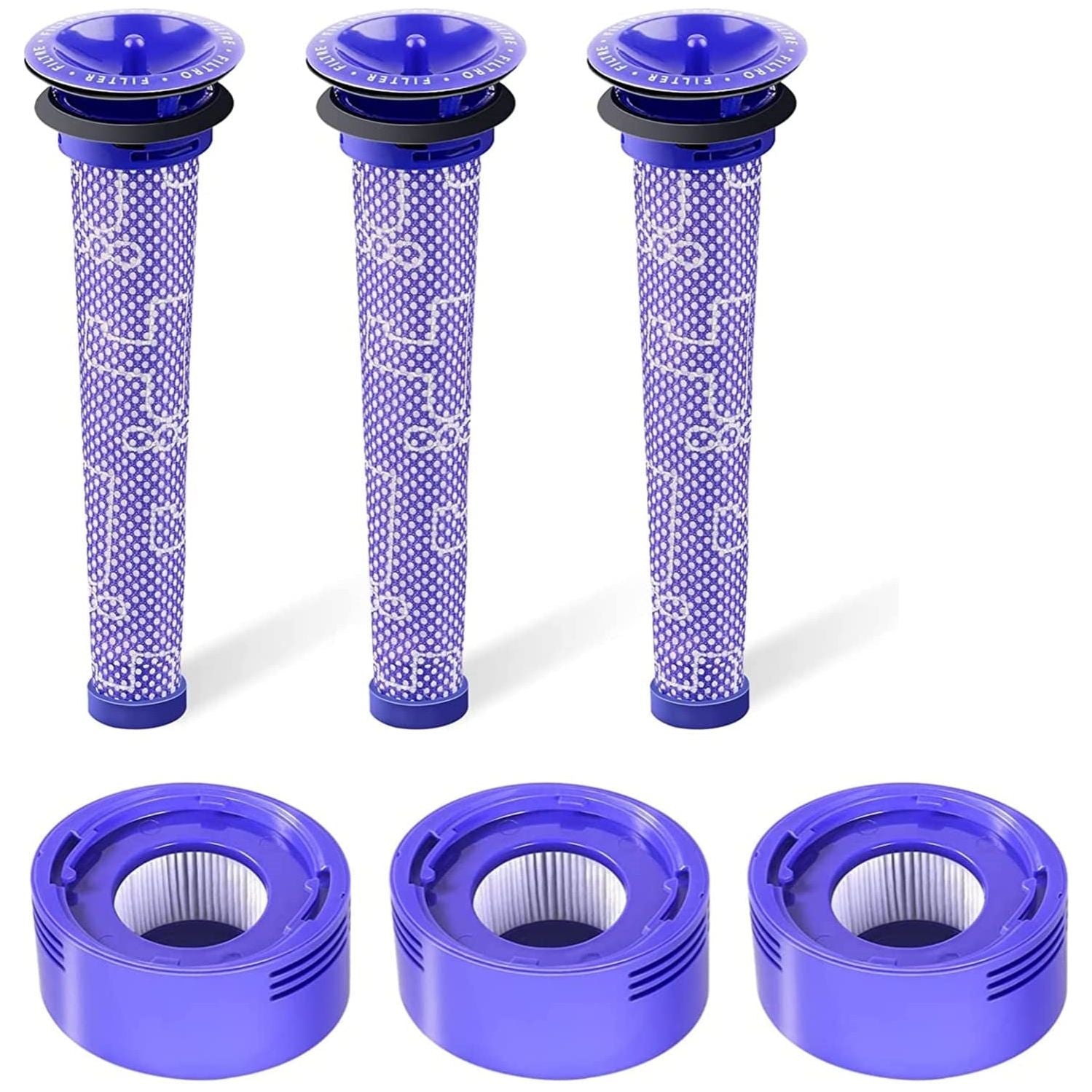 3 X Filter Kits for DYSON V7 (SV11, SV37) & V8 (SV10, SV25) Vacuum Cleaners