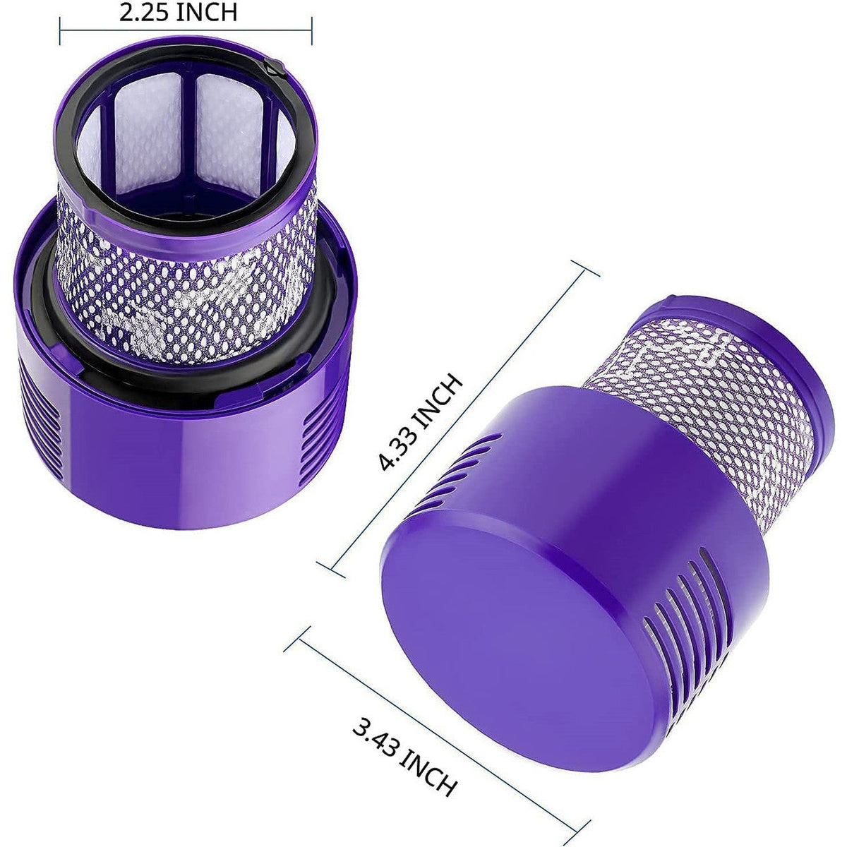 2  x HEPA Filters for Dyson V10 Vacuum Cleaners