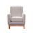 Armchair in Beige Colour Lounge Accent Chair Upholstered Fabric with Wooden leg