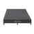 Mattress Base Ensemble Double Size Solid Wooden Slat in Black with Removable Cover