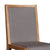 2x Wooden Frame Leatherette In Gray Fabric Dining Chairs with Wooden Legs