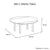 Dining Table in Round Shape High Glossy MDF Wooden Base Combination of Black & White Colour