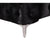 3 Seater Sofa Classic Button Tufted Lounge in Black Velvet Fabric with Metal Legs