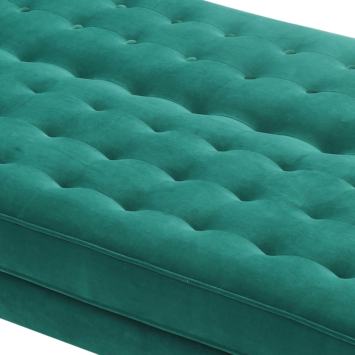 Sofa Bed 3 Seater Button Tufted Lounge Set for Living Room Couch in Velvet Green Colour