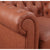 3 Seater Brown Sofa Lounge Chesterfireld Style Button Tufted in Faux Leather