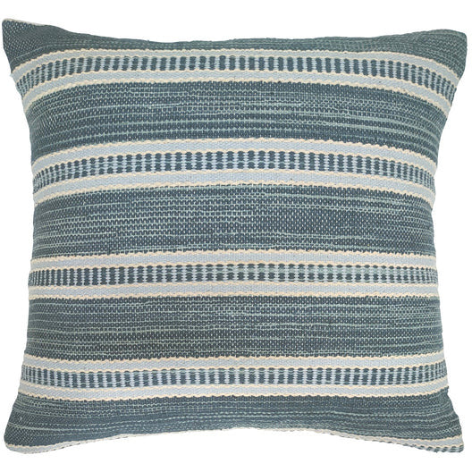 Blue/white woven cushion 45x45 cm