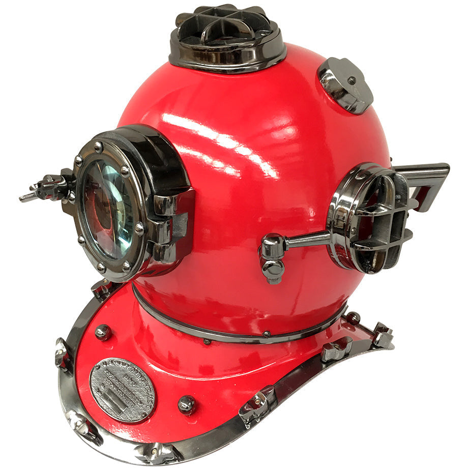 US Navy Mark V Diving Helmet – Red