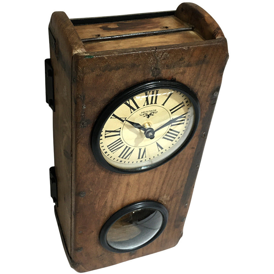Wall Clock - Brick Mould With Pendulum