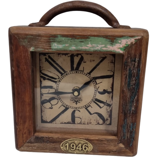 Small Recycle Square Table Clock