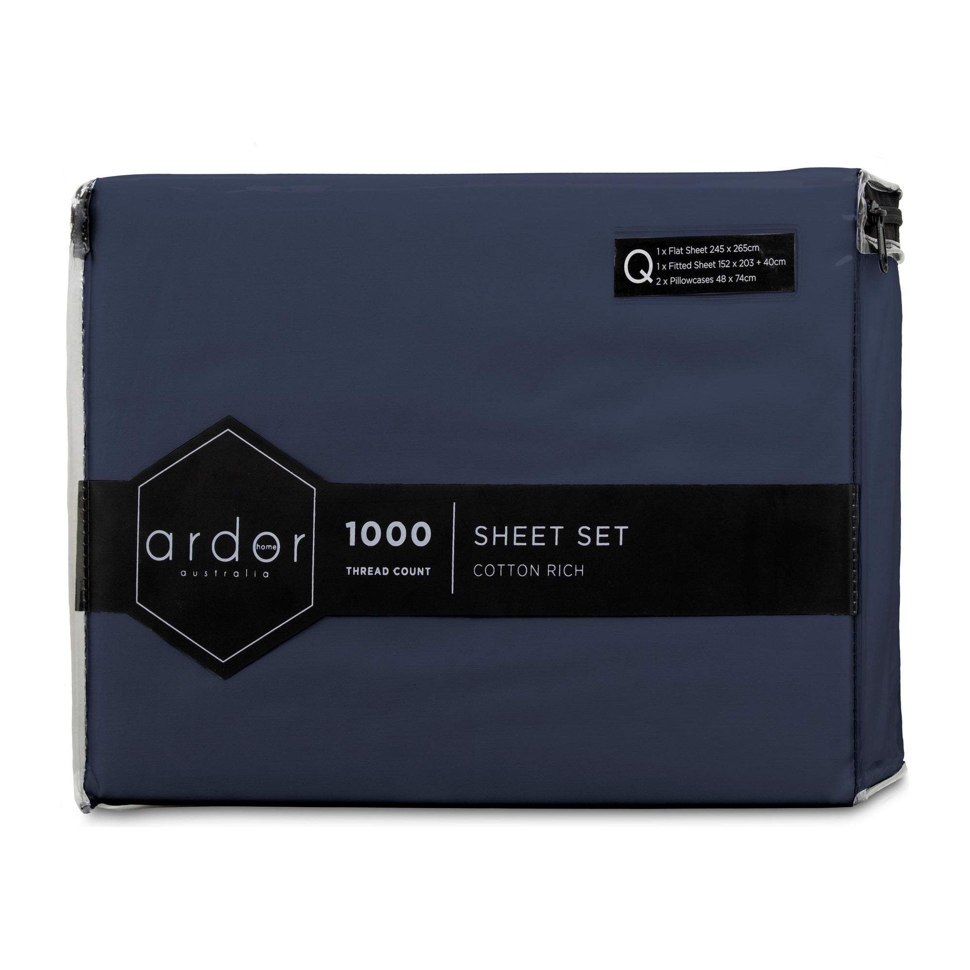 1000TC Cotton Rich SHEET SET - QUEEN