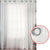 Pair of White Checkered Eyelet Sheer Curtains 140 x 225cm