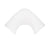 280TC Polyester Cotton V Shape Pillowcase White