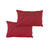 Pair of Solid Colour Microfiber Standard Pillowcases 48x73cmx15cm (Flap) Cherry