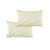 Pair of Solid Colour Microfiber Standard Pillowcases 48x73cmx15cm (Flap) Cream