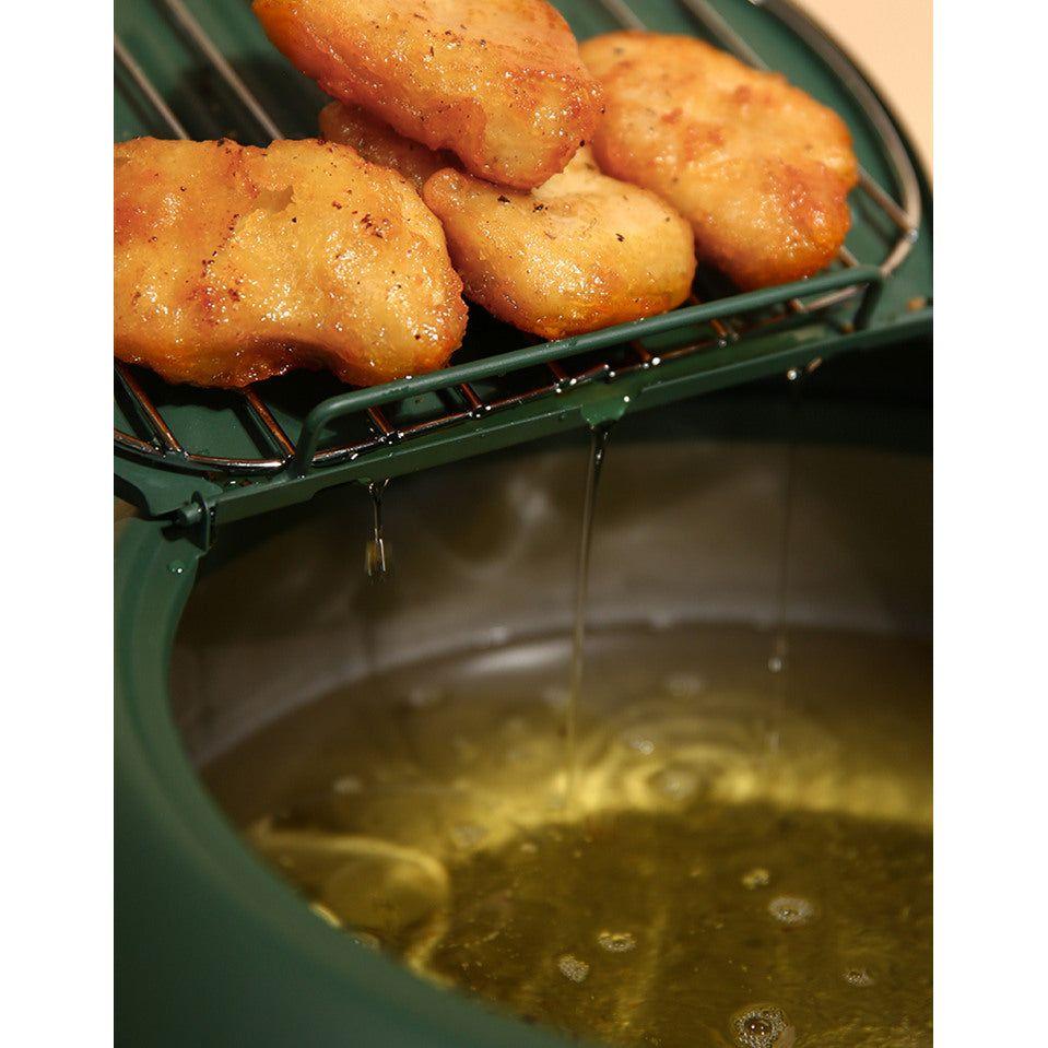 Justcook 20cm JSHS-YZG0320-1 Double Handle Tempura Karaga Fryer Pot Frying Pan