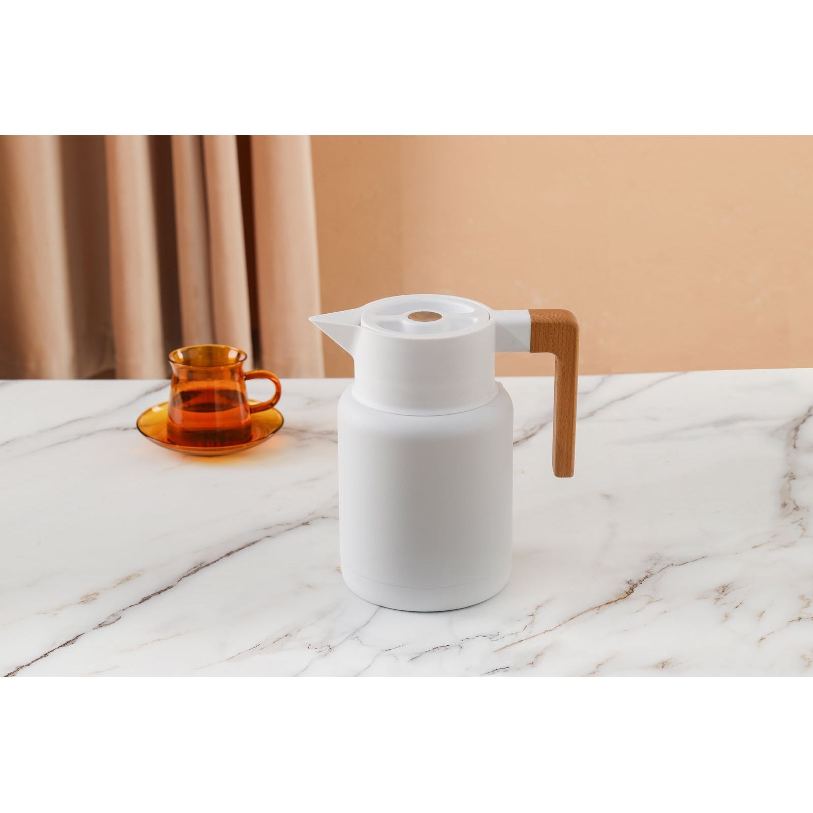 Kylin 304 Stainless Steel Japanese Vaccum Jug 1.3L - White