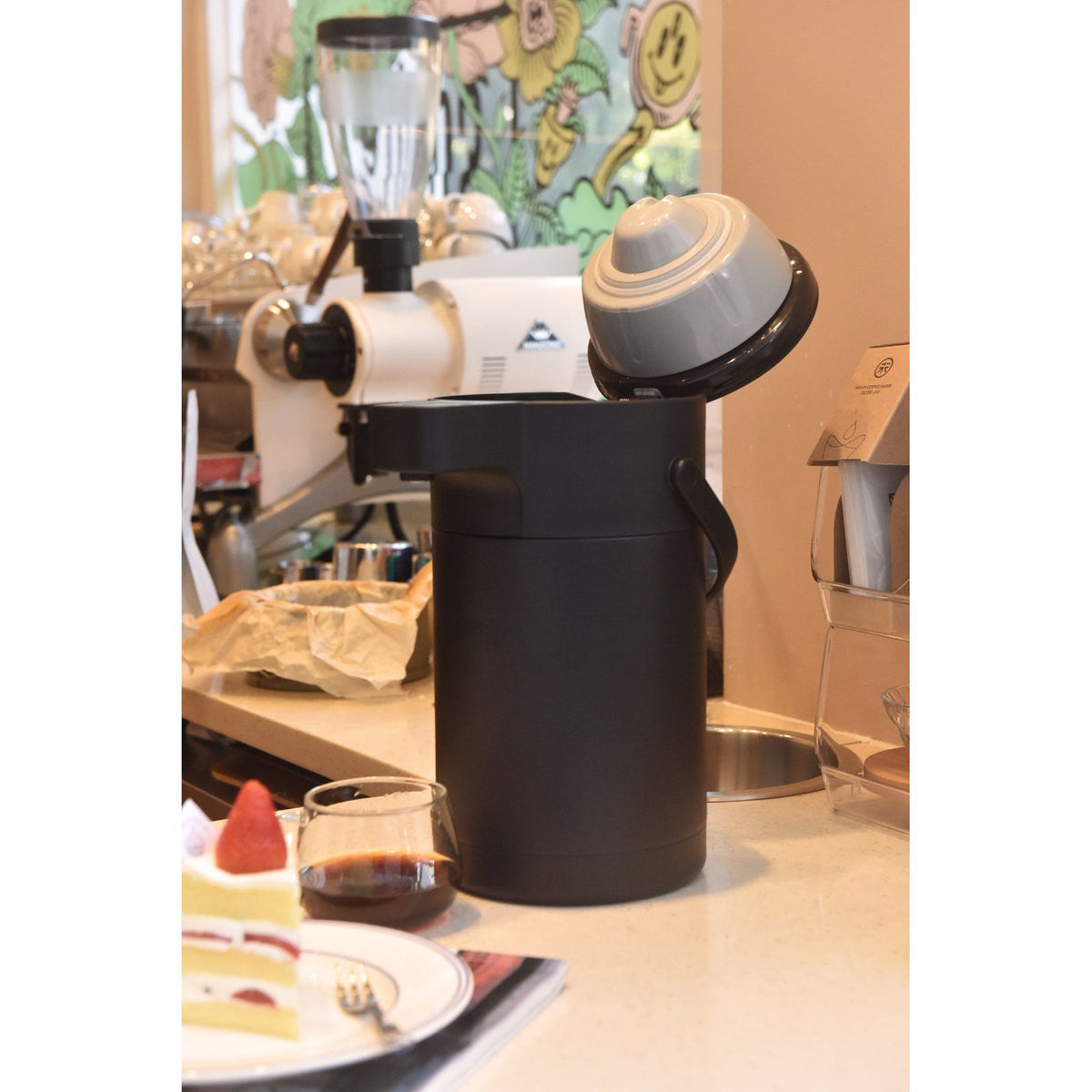 Kylin 304 Stainless Steel Air Press Pot Beverage Dispenser 2.5L - Black