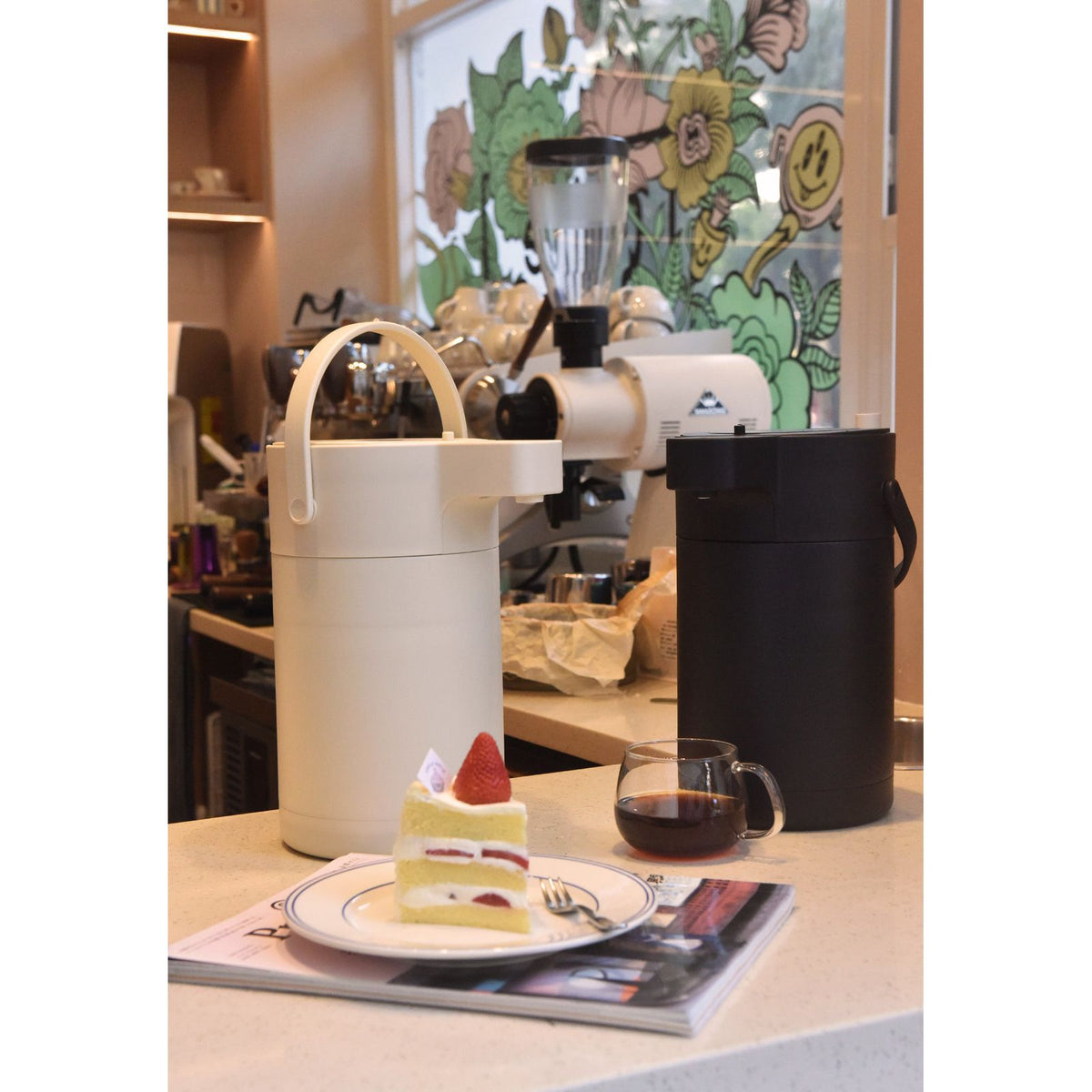 Kylin 304 Stainless Steel Air Press Pot Beverage Dispenser 2.5L - Black