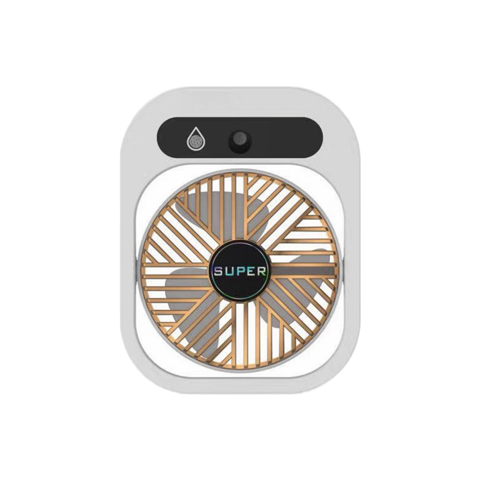 JY Ice Fog Air Conditioning Mist Humidfier Mini Fan Humidifying - White