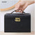 Jewellery Box With Mirror Double Drawers Organizer Storage Lock Case(Black)