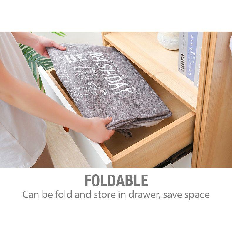 Ex-Large Capacity Collapsible Laundry Basket Foldable Washing Bin Hamper Linen
