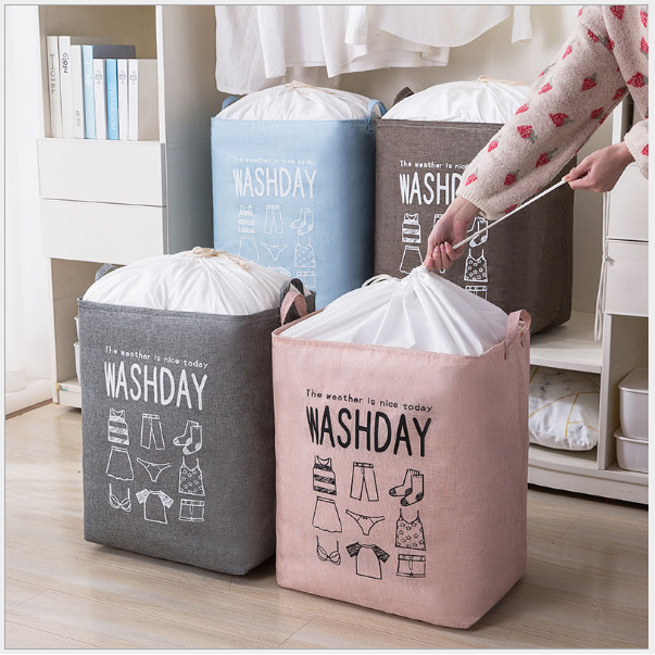 Ex-Large Capacity Collapsible Laundry Basket Foldable Washing Bin Hamper Linen