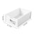 4 Pcs Set Stackable Desktop storage Box Drawer Transparent Plastic Stationery Cosmetic Organizer Box(White)