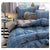 Blue Plaid Pattern Aloe Cotton Flat Sheet Quilt Cover Pillowcases 4pcs Bedding Set Duvet Doona Quilt Cover Set