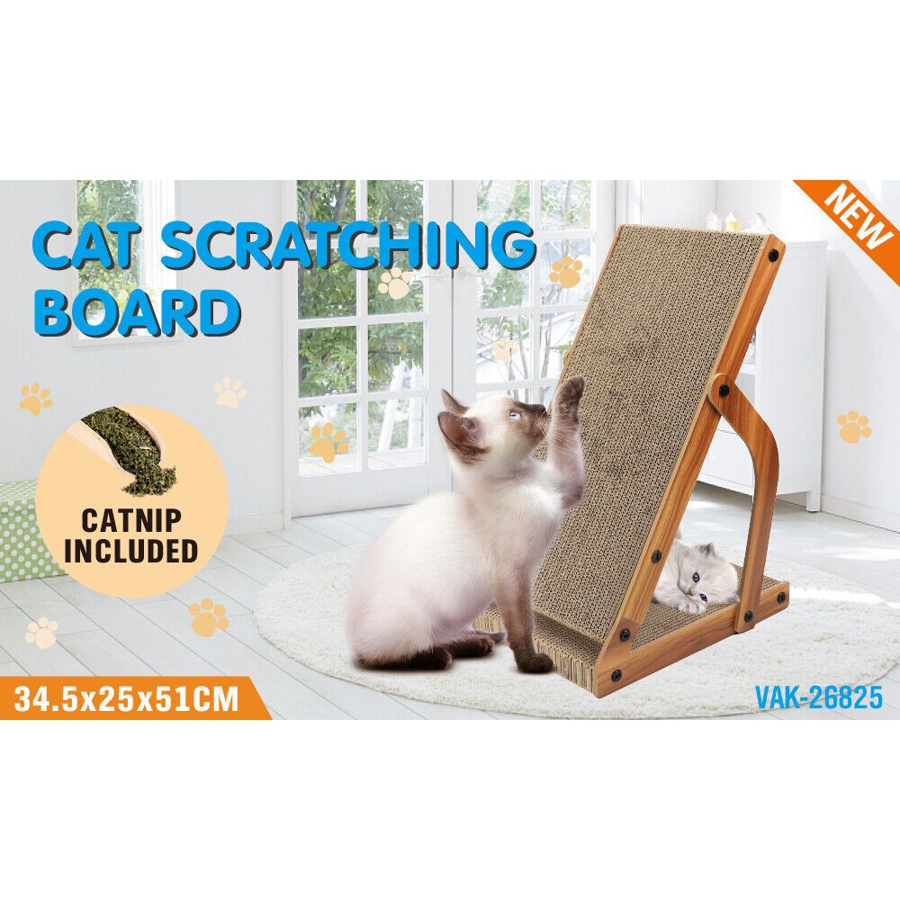 VaKa Cat Scratching Scratcher Board Cat Tree Pad Lounge Toy Corrugated Cardboard