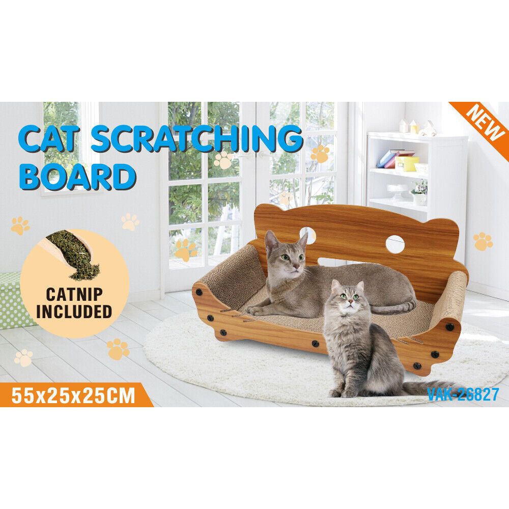 VaKa Cat Scratching Scratcher Board Cat Tree Pad Lounge Toy Corrugated Cardboard