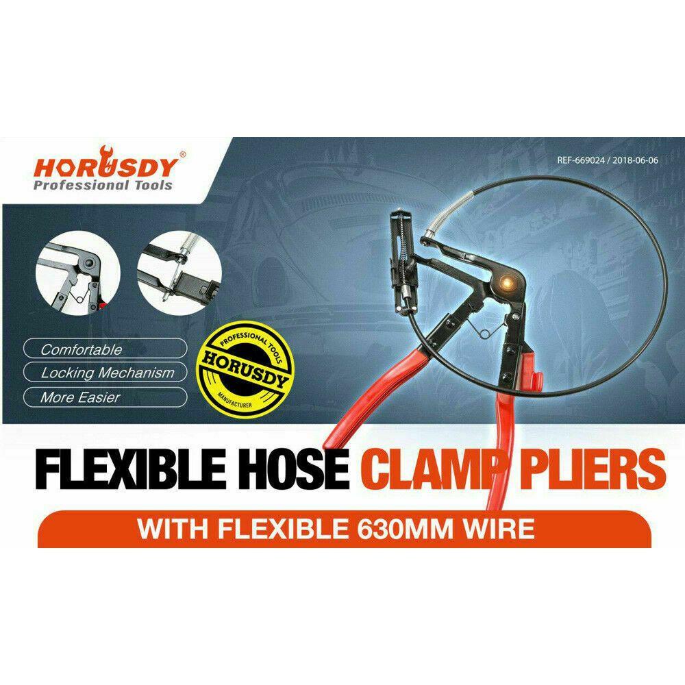 Long Hose Clamp Pliers 24" Flexible Extension Wire Oil Fuel Hose Clip Remove