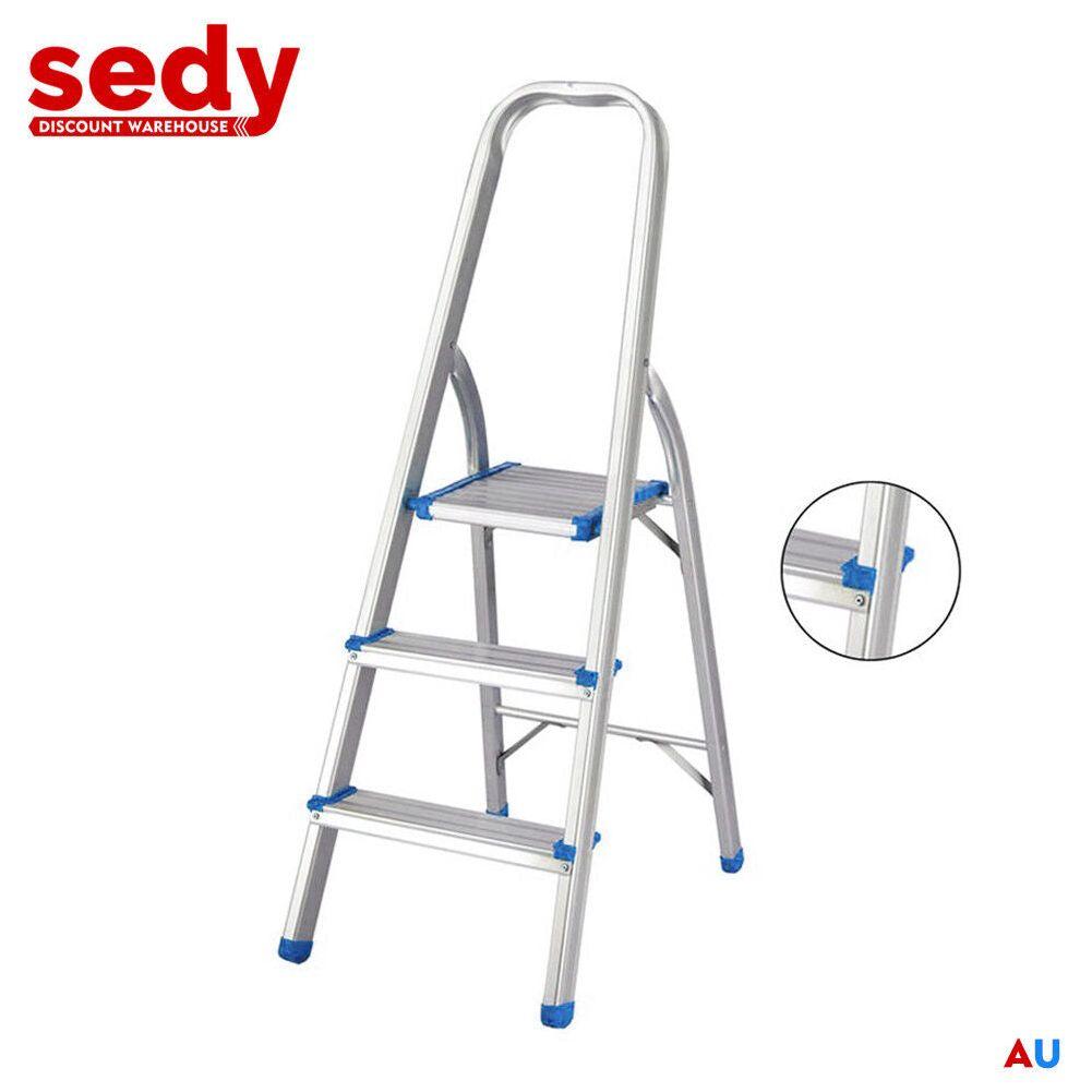 3-Step Ladder Multi Purpose Foldable Folding Aluminium Home Office Shop