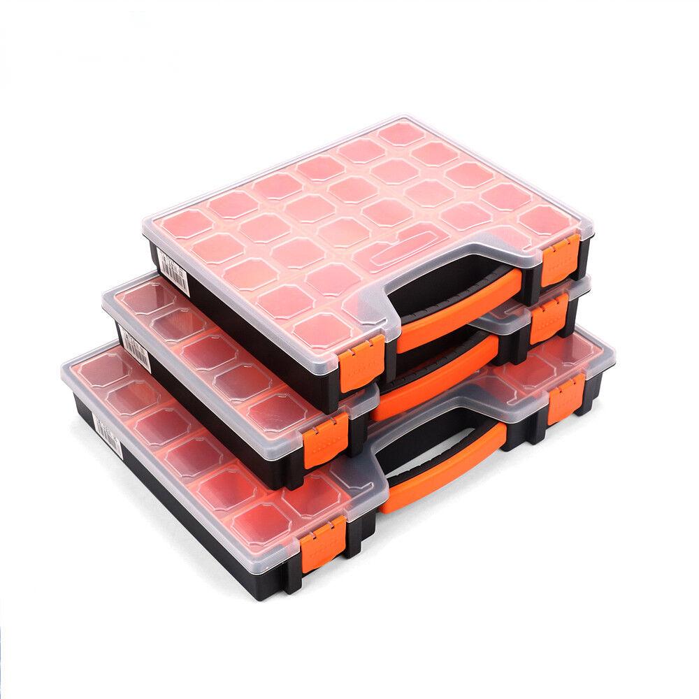14/15/22 Compartments Parts Storage Box Tool Organizer Plastic Bin Carry Case