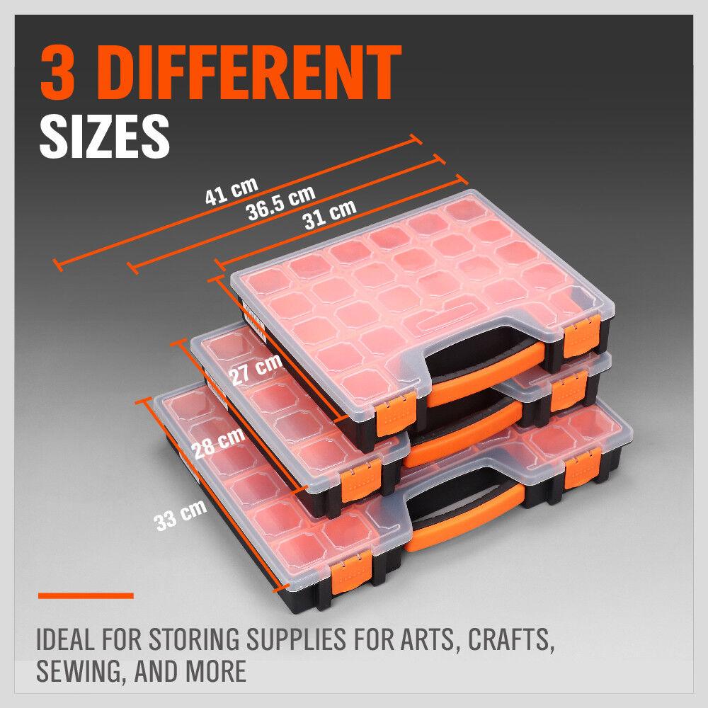 14/15/22 Compartments Parts Storage Box Tool Organizer Plastic Bin Carry Case
