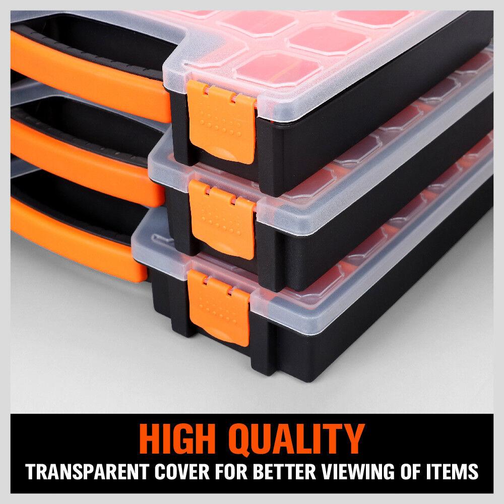 14/15/22 Compartments Parts Storage Box Tool Organizer Plastic Bin Carry Case